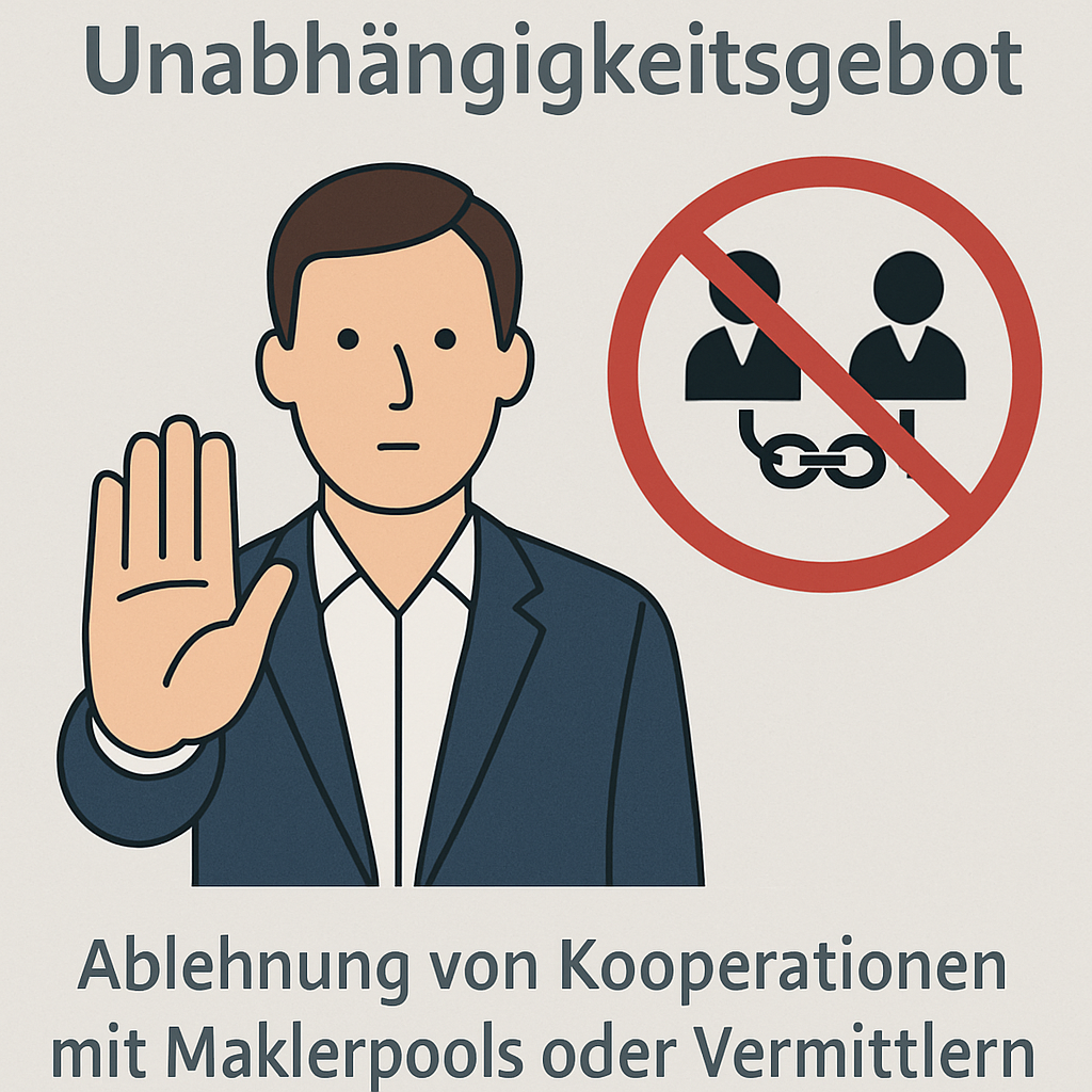 Unabhängigkeit von 34 Provisionsstrukturen