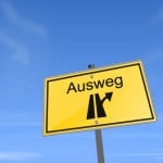 Schild Ausweg